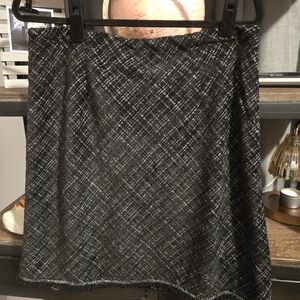 Max Studio Black Tweed Mini Skirt with White Flecking